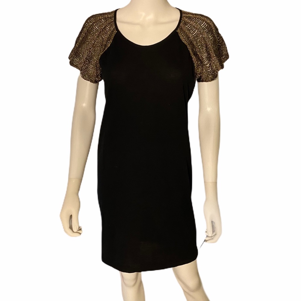 McQ Alexander McQueen Black Dress w/ Gold